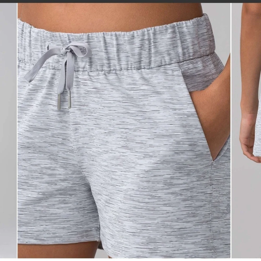 lululemon athletica Women's On The Fly Short - Light Gray Size 8 - Picture 3 of 8